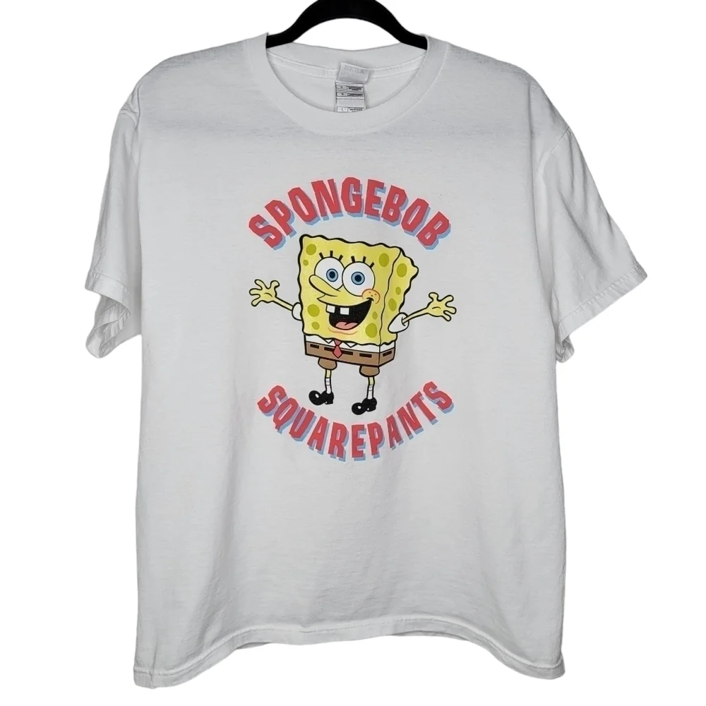 Vintage Y2K Spongebob SquarePants Nickelodeon T-Shirt in White